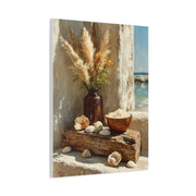 Driftwood Coastal Still Life with Pampas Wall Art & Canvas Print