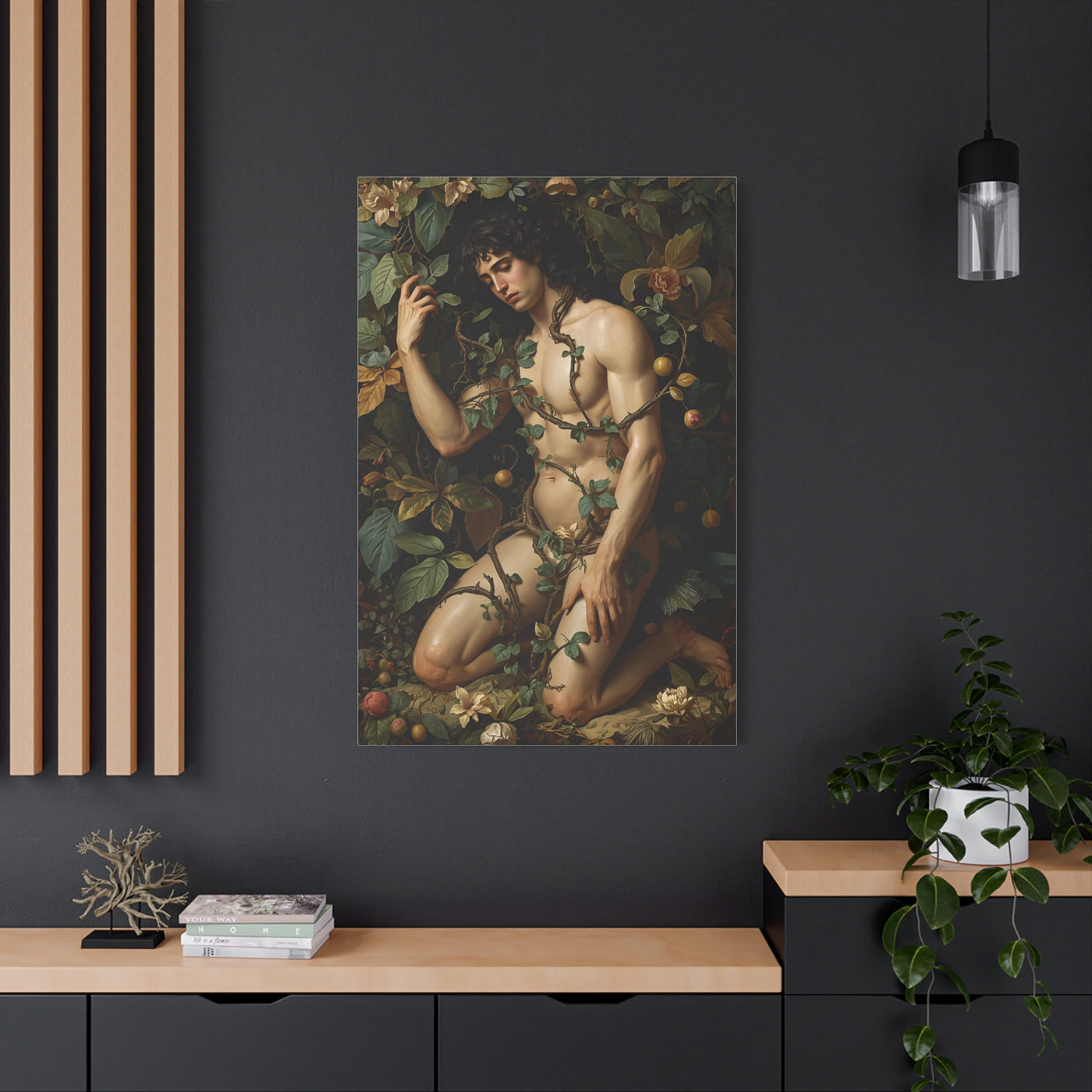 Classical Garden Male Figure Wall Art & Canvas Print