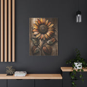 Hammered Metal Sunflower Sculpture Wall Art & Canvas Print