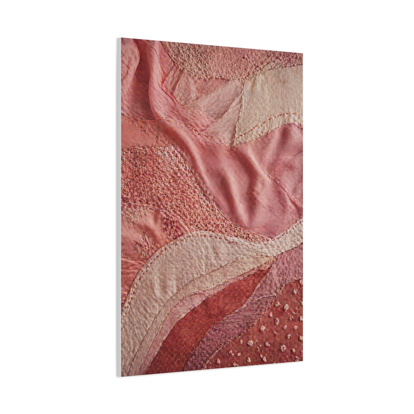 Couture Pink Textile Abstraction Wall Art & Canvas Print