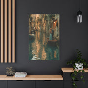 Venetian Canal Romance Couple Wall Art & Canvas Print