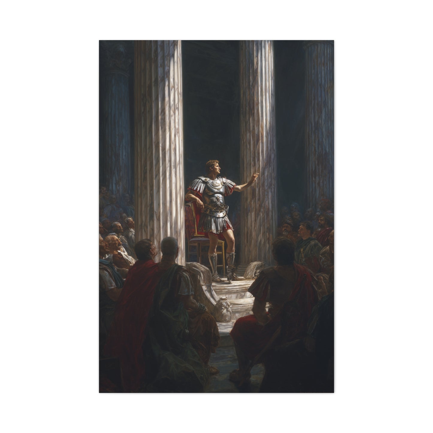 Julius Caesar Addressing The Roman Senate Wall Art & Canvas Print