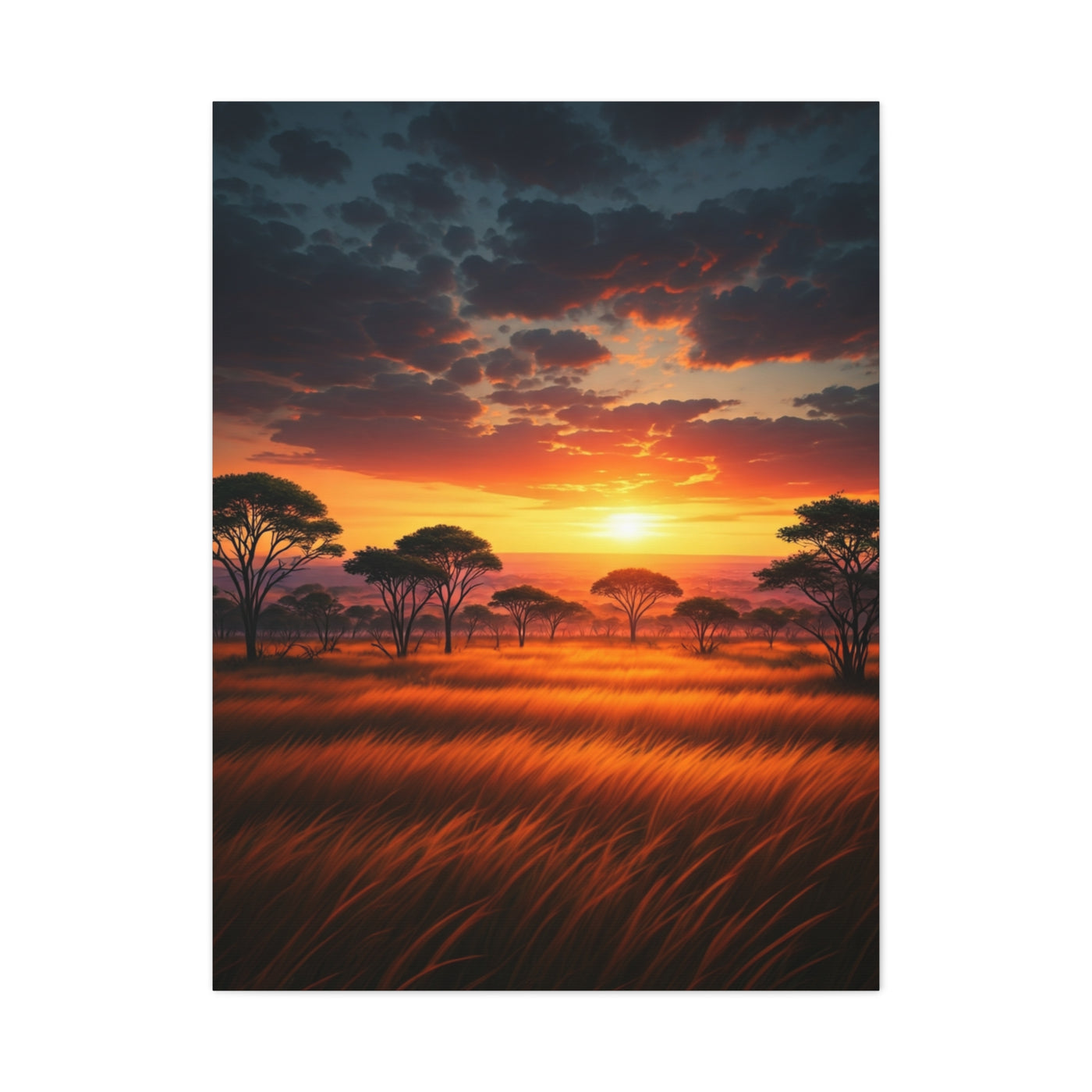 Firelight Savanna Evening Wall Art & Canvas Prints