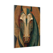 Geometric Equestrian Mosaic Portrait Wall Art & Canvas Print