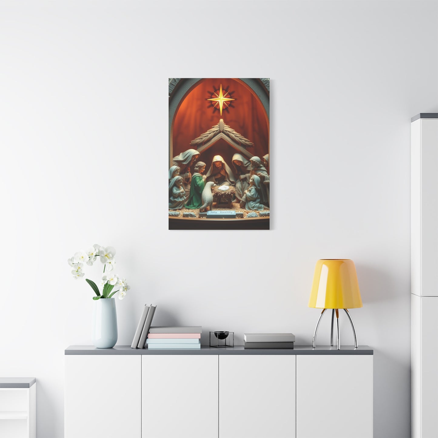 Divine Birth Tableau Wall Art & Canvas Print