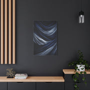 Draped Navy Textile Abstraction Wall Art & Canvas Print