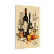 Minimalist Line Art Dining Still Life Wall Art & Canvas Print