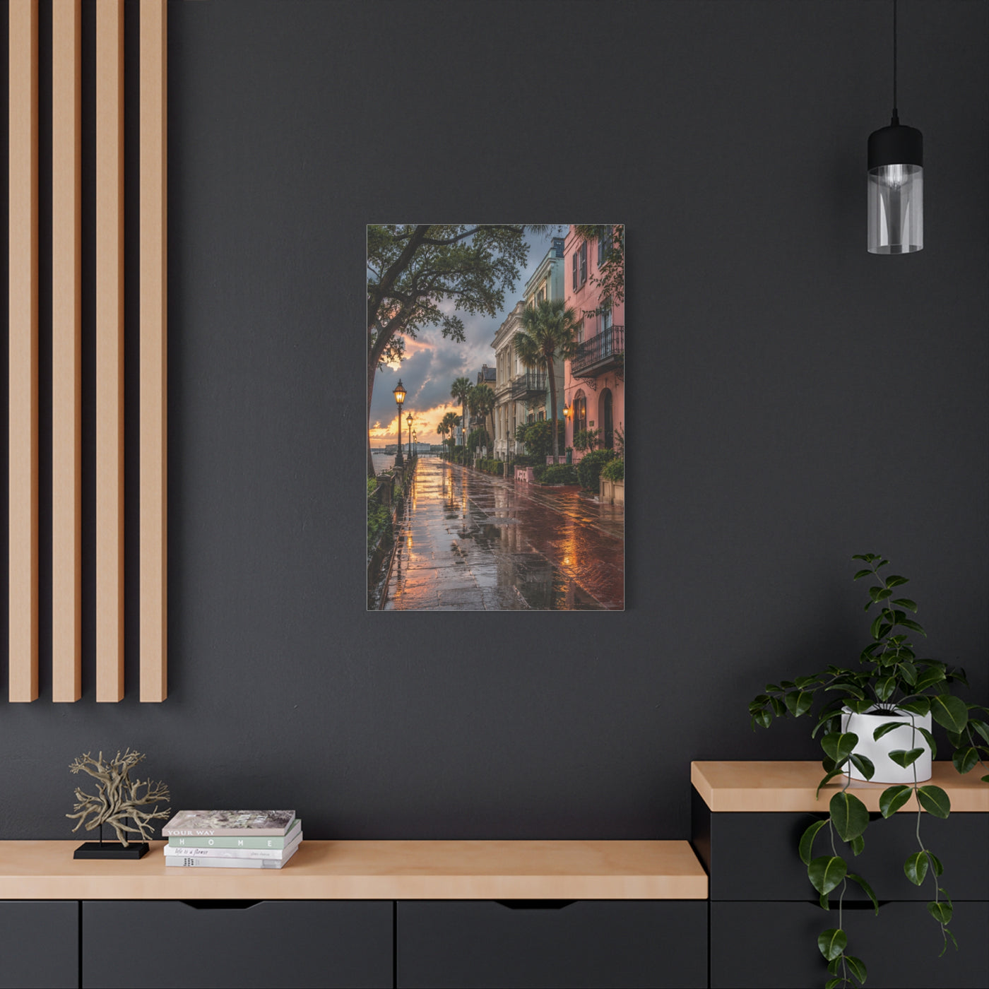 Charleston Battery District After Rain Wall Art & Canvas Print