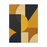 Mid-Century Geometric Mustard Composition Wall Art & Canvas Print