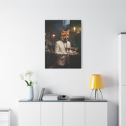 Fox Butler Cocktail Service Portrait Wall Art & Canvas Print