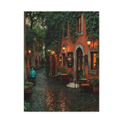 Italian Alley Evening Glow Wall Art & Canvas Print