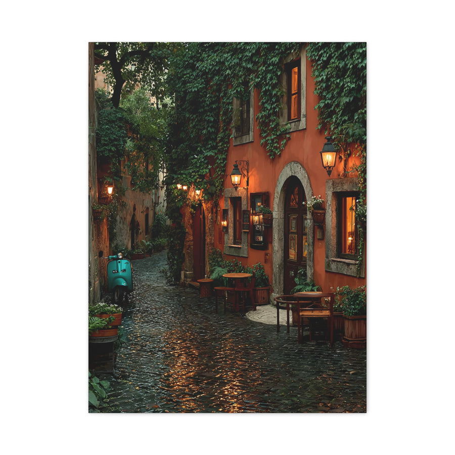 Italian Alley Evening Glow Wall Art & Canvas Print