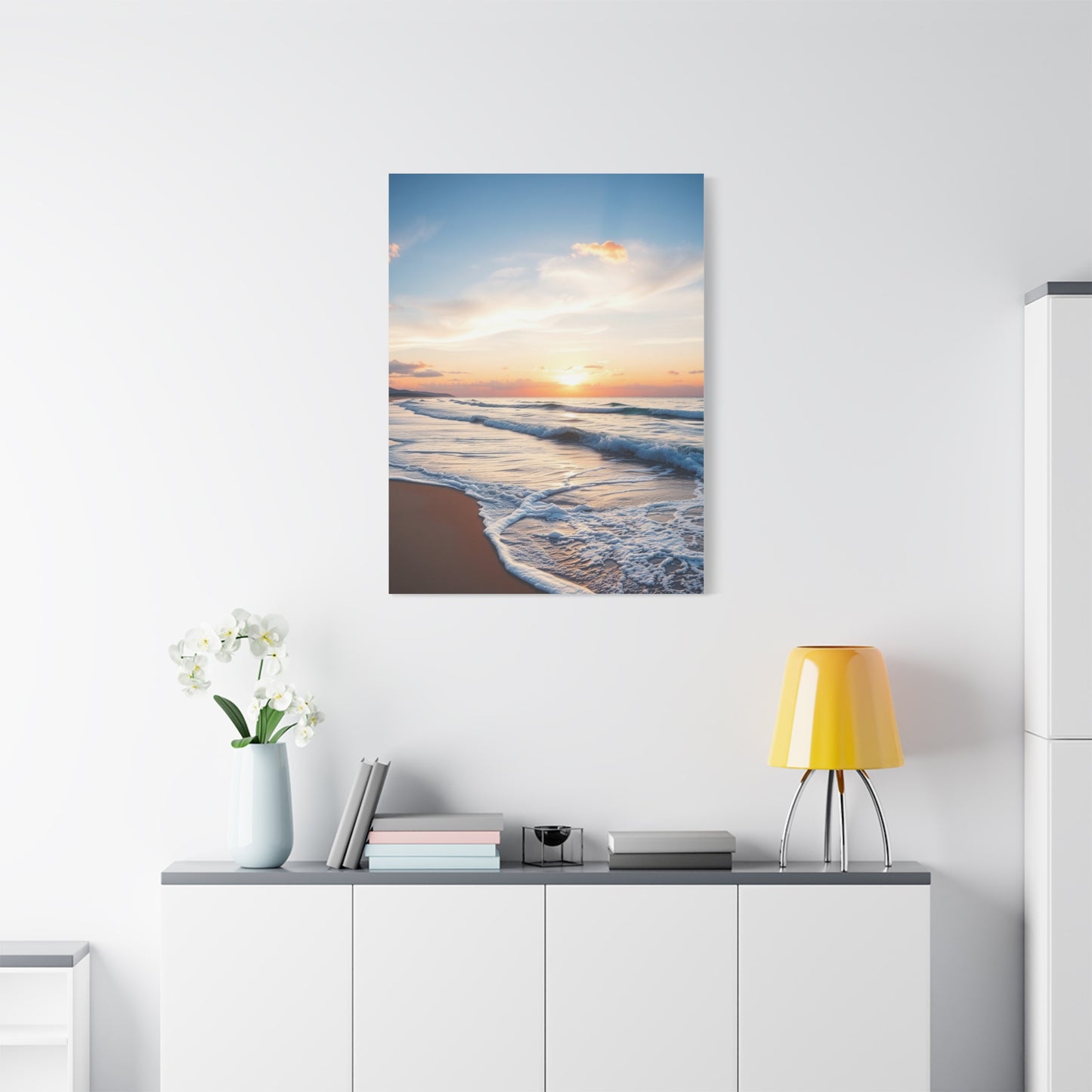 Beach Sunrise and Sunset Art Supreme Canvas Wall Art & Canvas Print