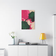 Bold Pink and Emerald Abstract Wall Art & Canvas Print
