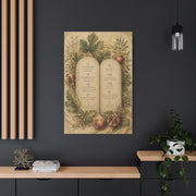 Ten Commandments Botanical Scripture Wall Art & Canvas Print