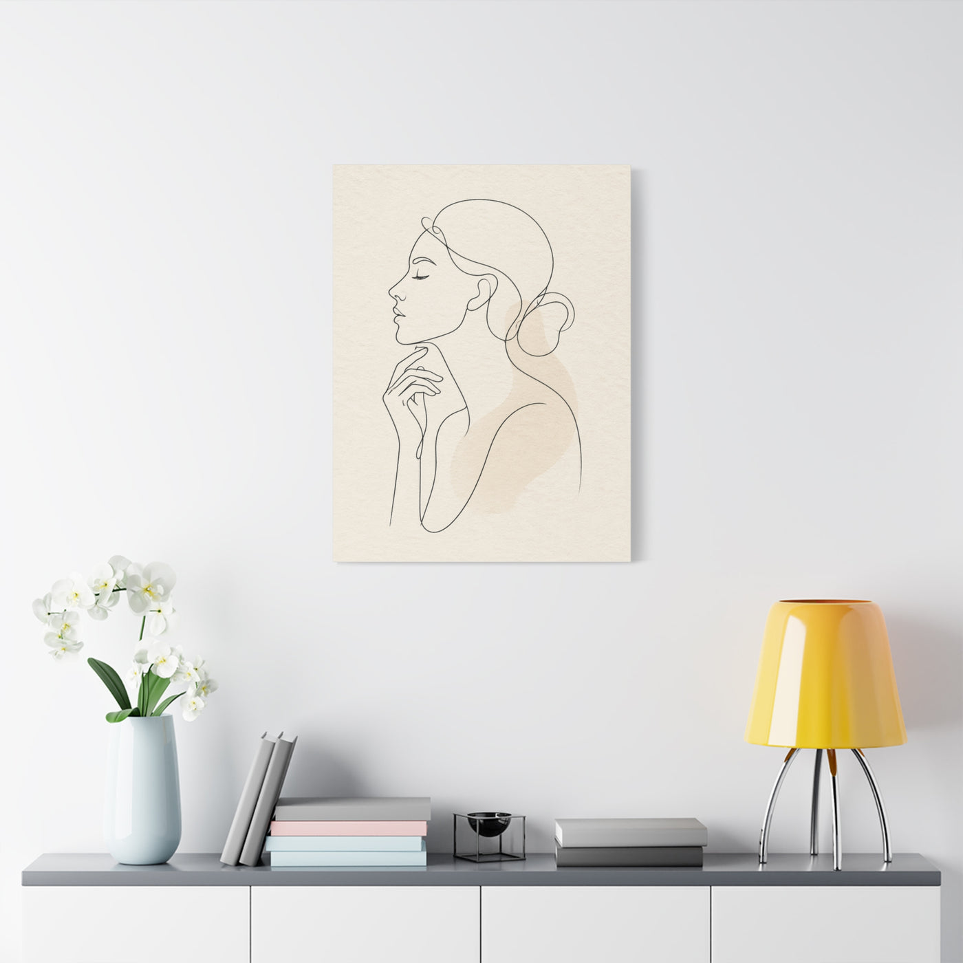 Minimal Continuous Line Portrait Wall Art & Canvas Print