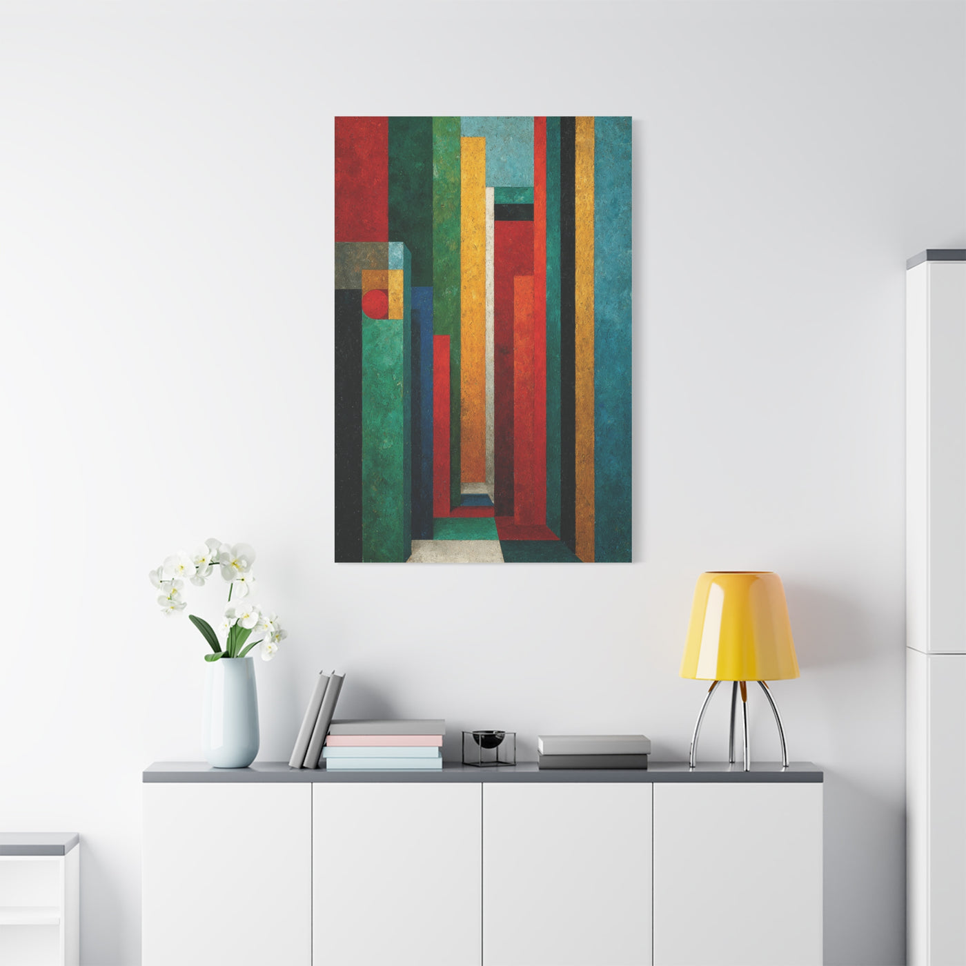 Industrial Architectural Color Block Wall Art & Canvas Print
