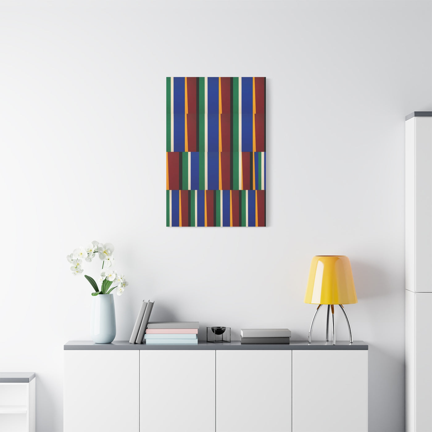 Offset Geometric Color-Field Wall Art & Canvas Print