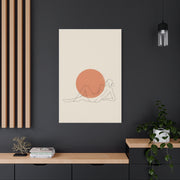 Reclining Line Figure Sun Composition Wall Art & Canvas Print