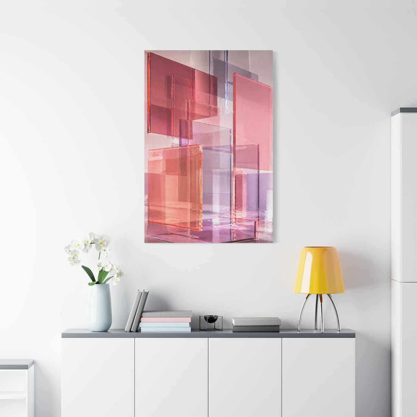 Blush Acrylic Glass Illusion Wall Art & Canvas Print