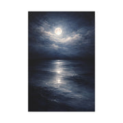 Moonlit Ocean Horizon Wall Art & Canvas Print