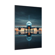 Runway Jet Reflection Wall Art & Canvas Prints
