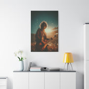 Rain Soaked Rock Guitar Performance Wall Art & Canvas Print
