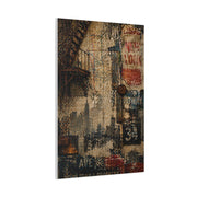 Urban Vintage Collage Skyline Wall Art & Canvas Print