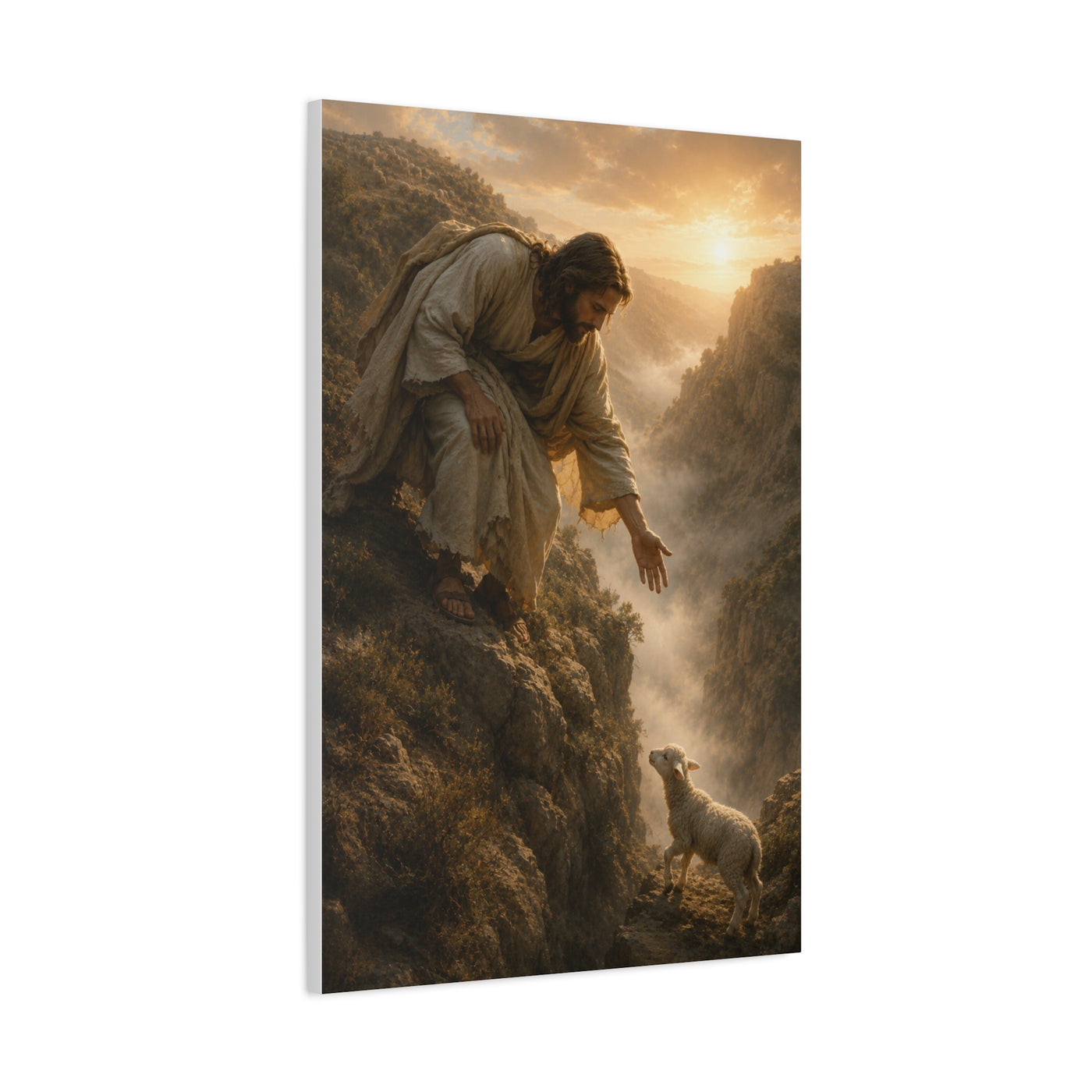 Leaves the 99 Shepherd Rescue Scripture Wall Art & Canvas Print
