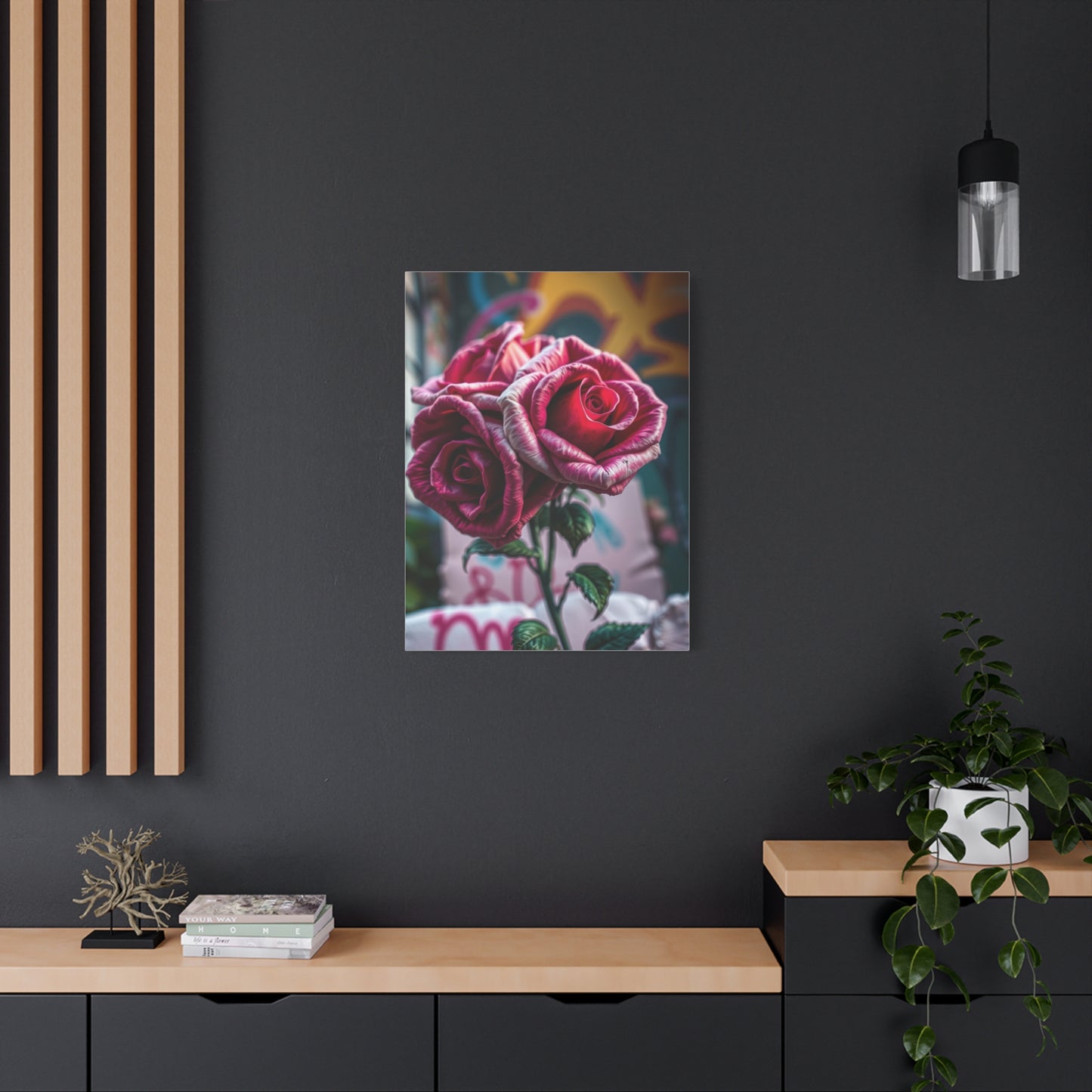 Graffiti Roses Art Premium Canvas 18 Wall Art & Canvas Print