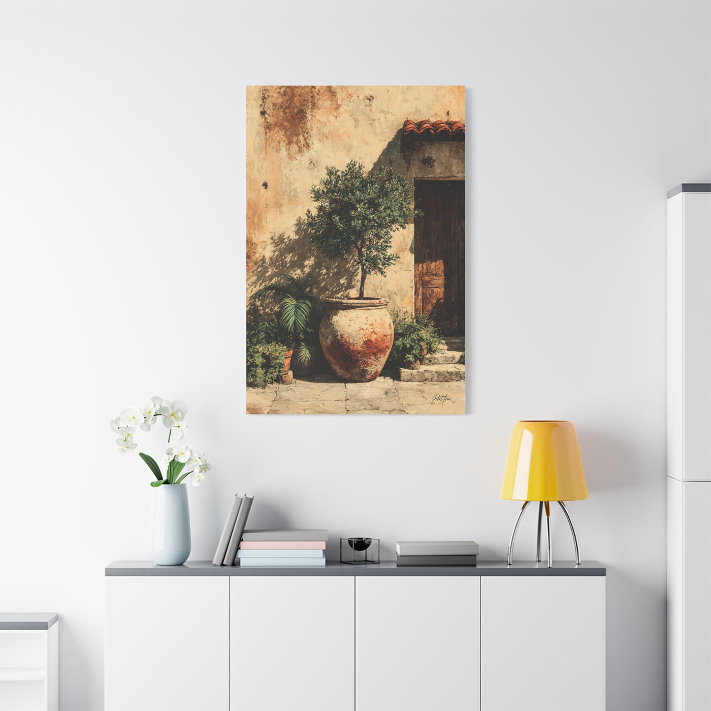 Mediterranean Olive Tree Entrance Wall Art & Canvas Print