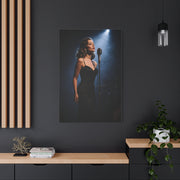 Jazz Vocalist Spotlight Elegance Wall Art & Canvas Print