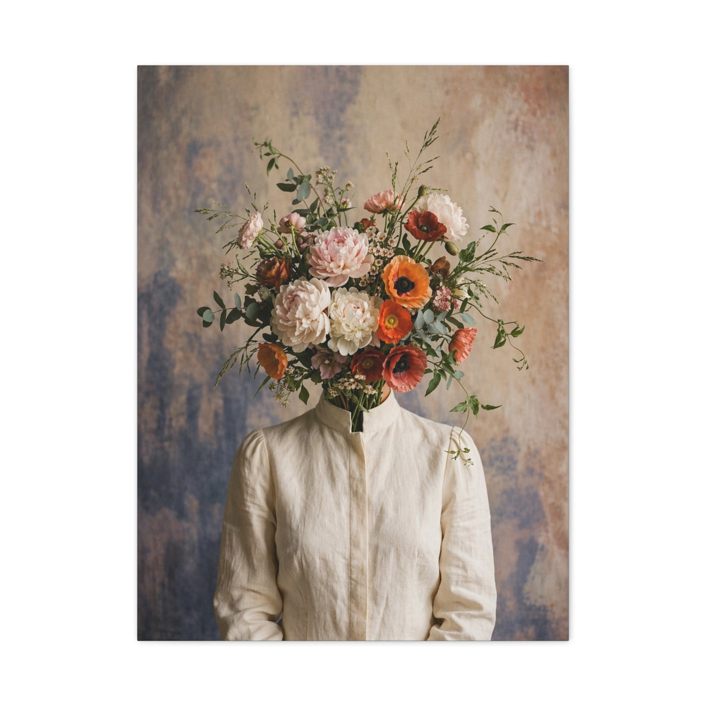 Surreal Botanical Head Portrait Wall Art & Canvas Print