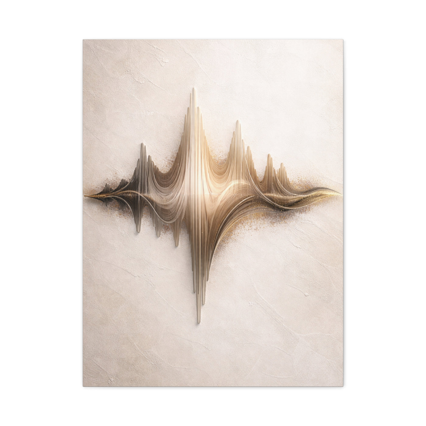 Luminous Soundwave Glass Sculpture Wall Art & Canvas Print