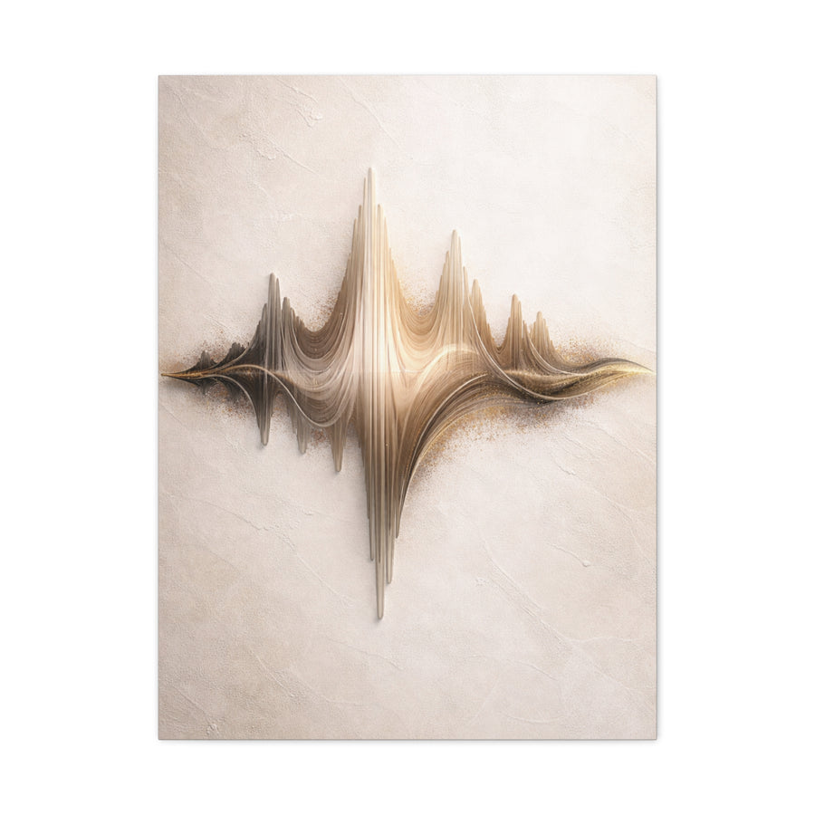 Luminous Soundwave Glass Sculpture Wall Art & Canvas Print