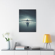 Stormy Runway Jet Arrival Wall Art & Canvas Prints