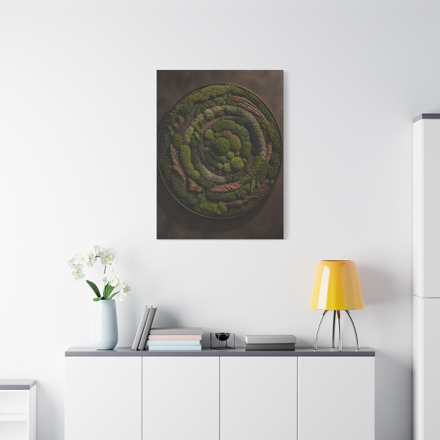 Circular Preserved Moss Relief Wall Art & Canvas Print