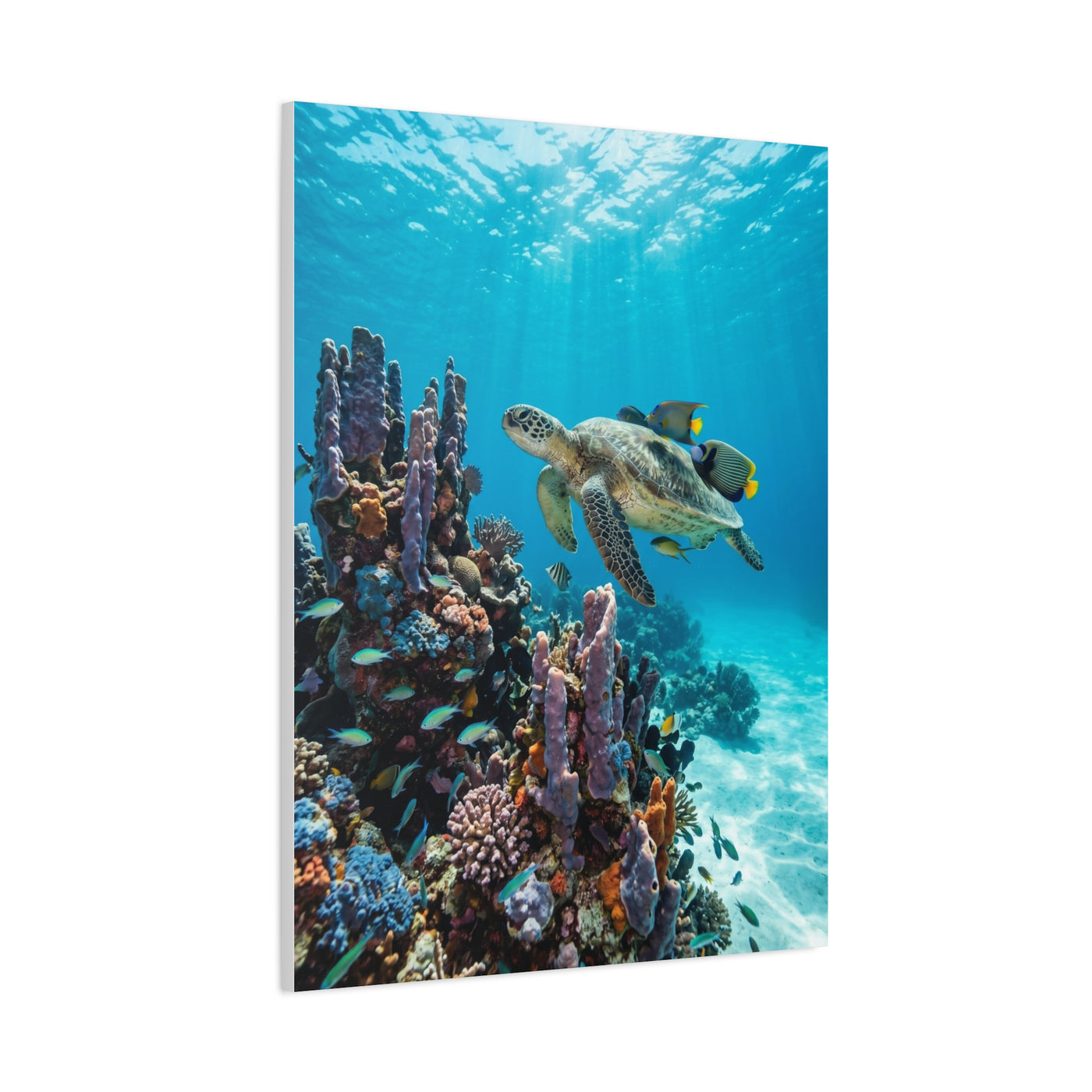 Tropical Ocean Turtle Reef Escape Tropical Wall Art & Canvas Print
