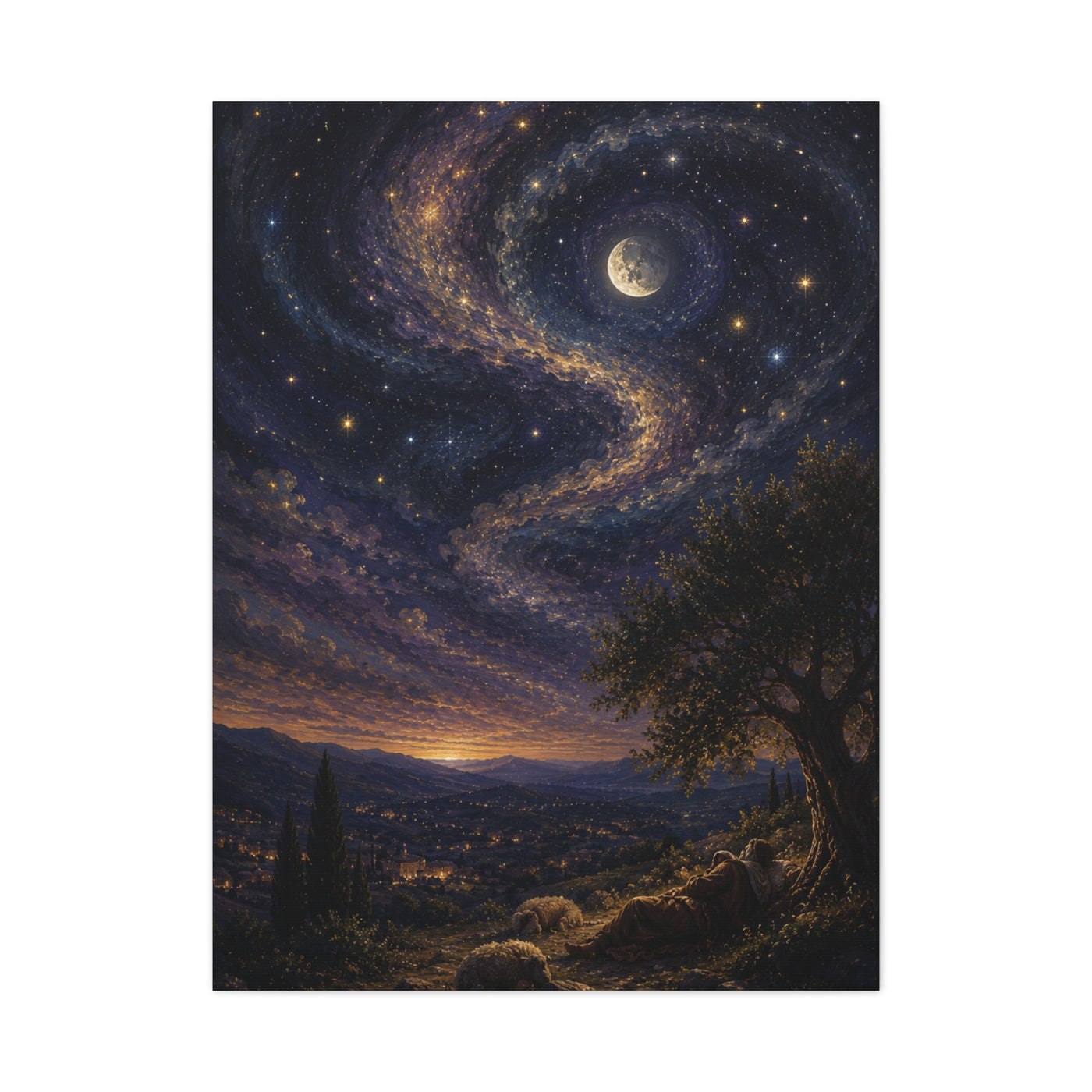 Psalm 8 Celestial Wonder Scripture Wall Art & Canvas Print