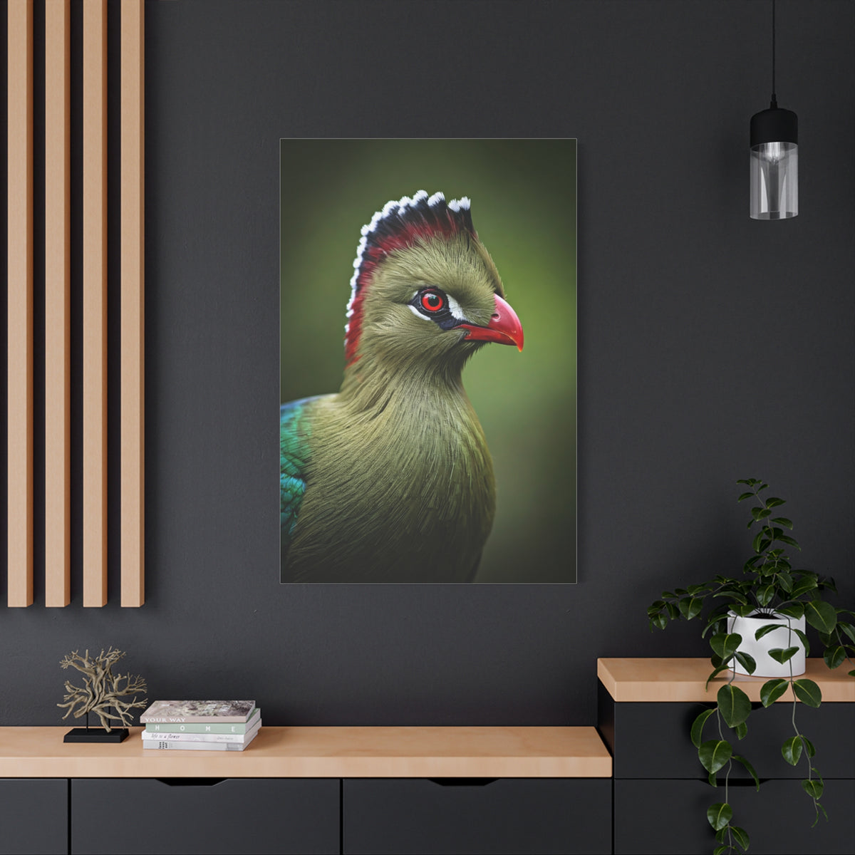 Emerald Crested Turaco Portrait Wall Art & Canvas Prints