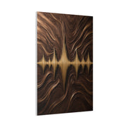 Golden Acoustic Wave Woodgrain Wall Art & Canvas Print
