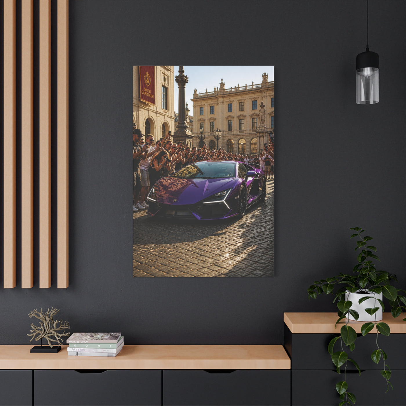 Viola Mithras Lamborghini Revuelto Supercar Scene Wall Art & Canvas Print