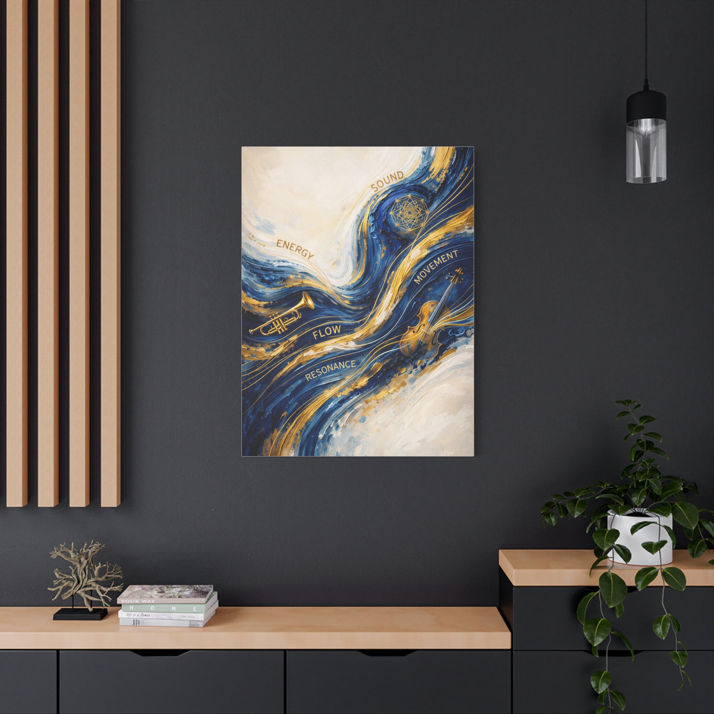 Energy Flow Resonance Abstract Wall Art & Canvas Print