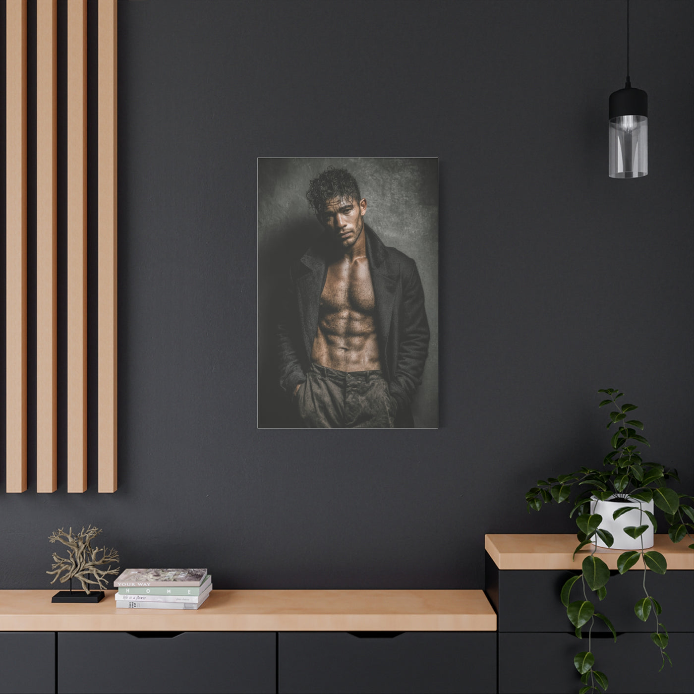 Muscular Male Editorial Portrait Wall Art & Canvas Print