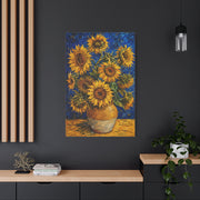 Impressionist Sunflower Vase Painting Wall Art & Canvas Print