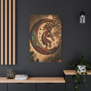Kokopelli Crescent Moon Southwest Wall Art & Canvas Print