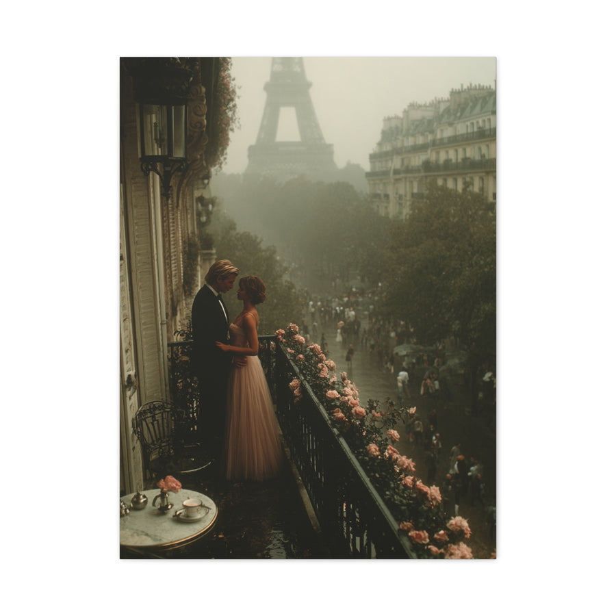 Paris Balcony Dawn Romance Wall Art & Canvas Print