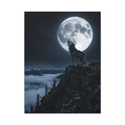 Full Moon Howling Wolf Ridge Scene Wall Art & Canvas Print