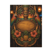 Tropical Tiki Bar Crest Wall Art & Canvas Print