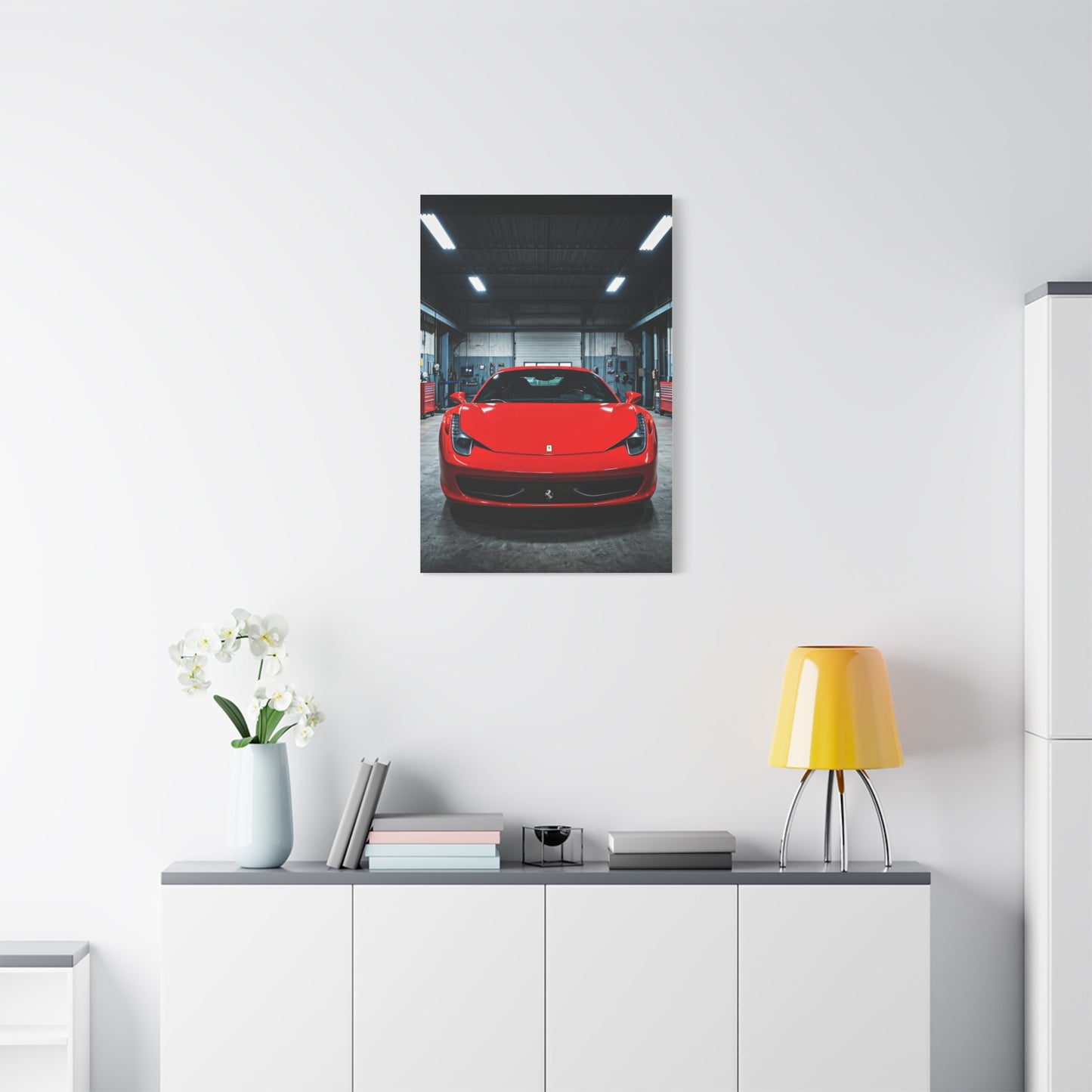 Ferrari 458 Italia Service Bay Craftsmanship Wall Art & Canvas Prints